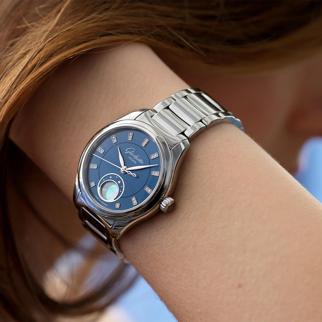 Watch in steel Serenade Luna Glashutte original