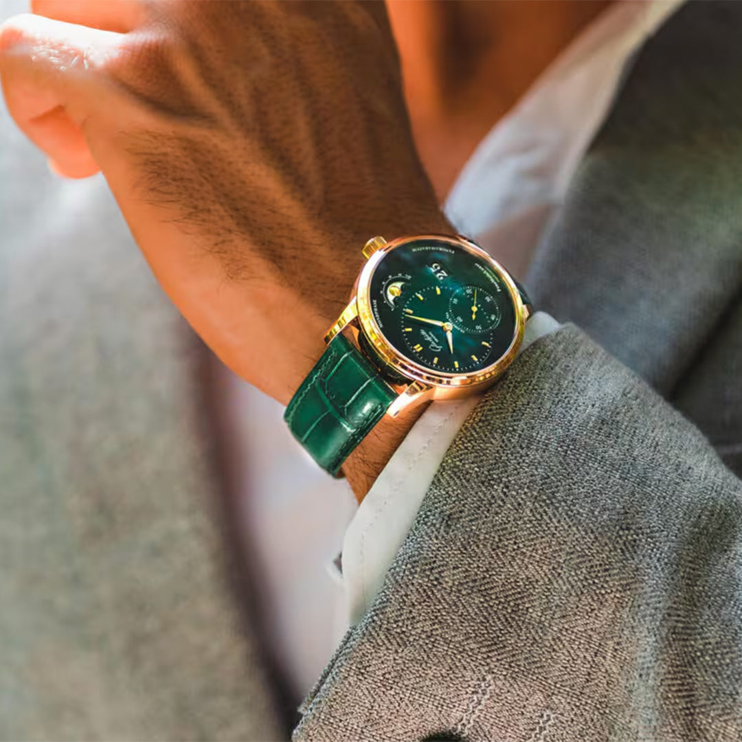 Watch in rose gold PanoMaticLunar Glashutte original