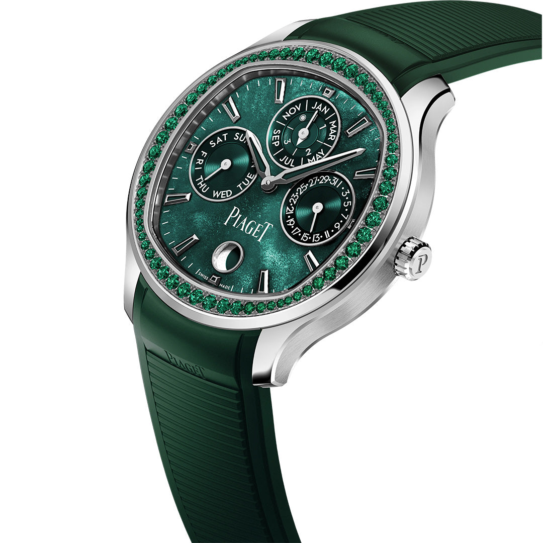 Watch in white gold Piaget Polo Perpetual Calendar Obsidian Piaget