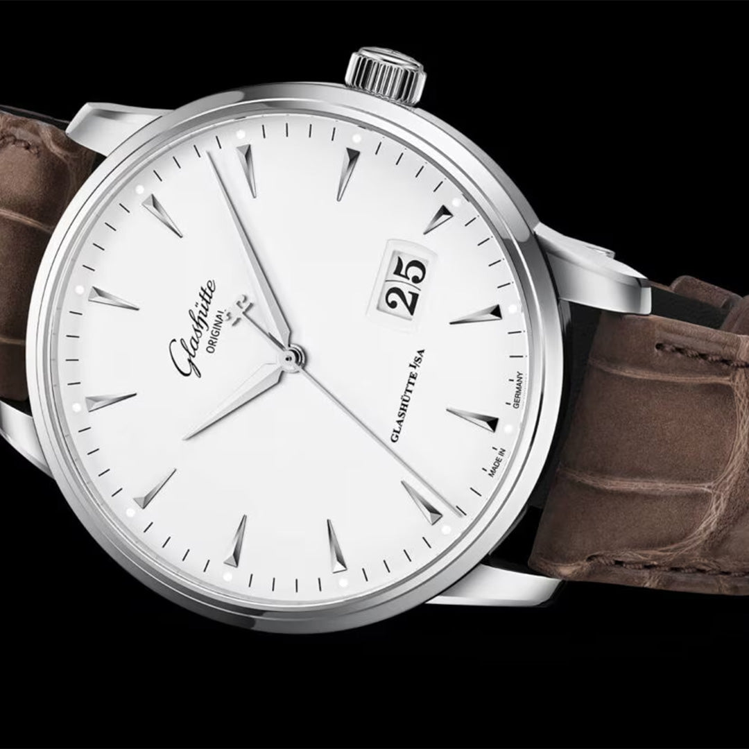 Watch in steel Senator Excellence Date Panorama Glashutte original