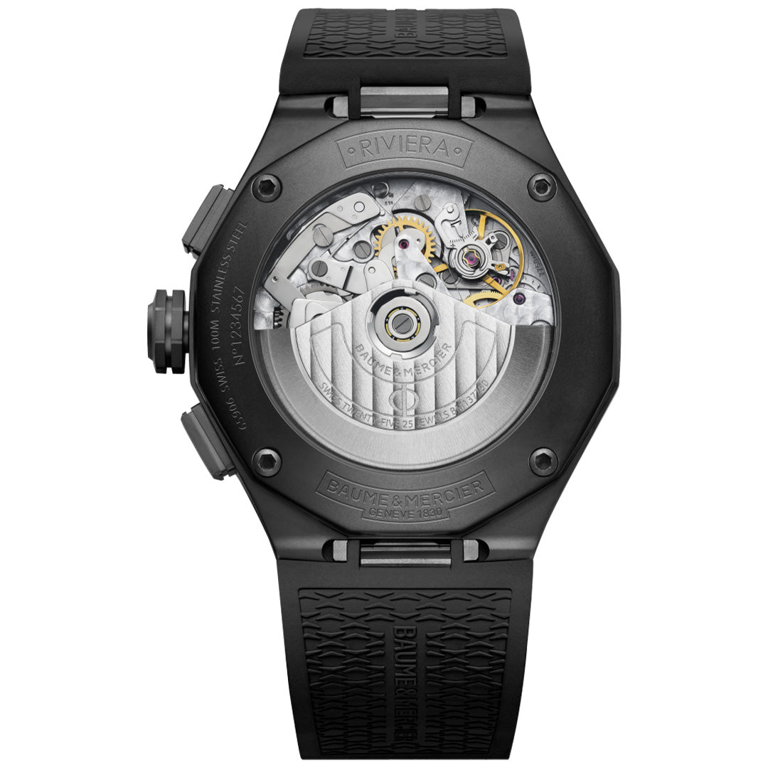 Watch in dlc-coated steel Riviera Baume et mercier