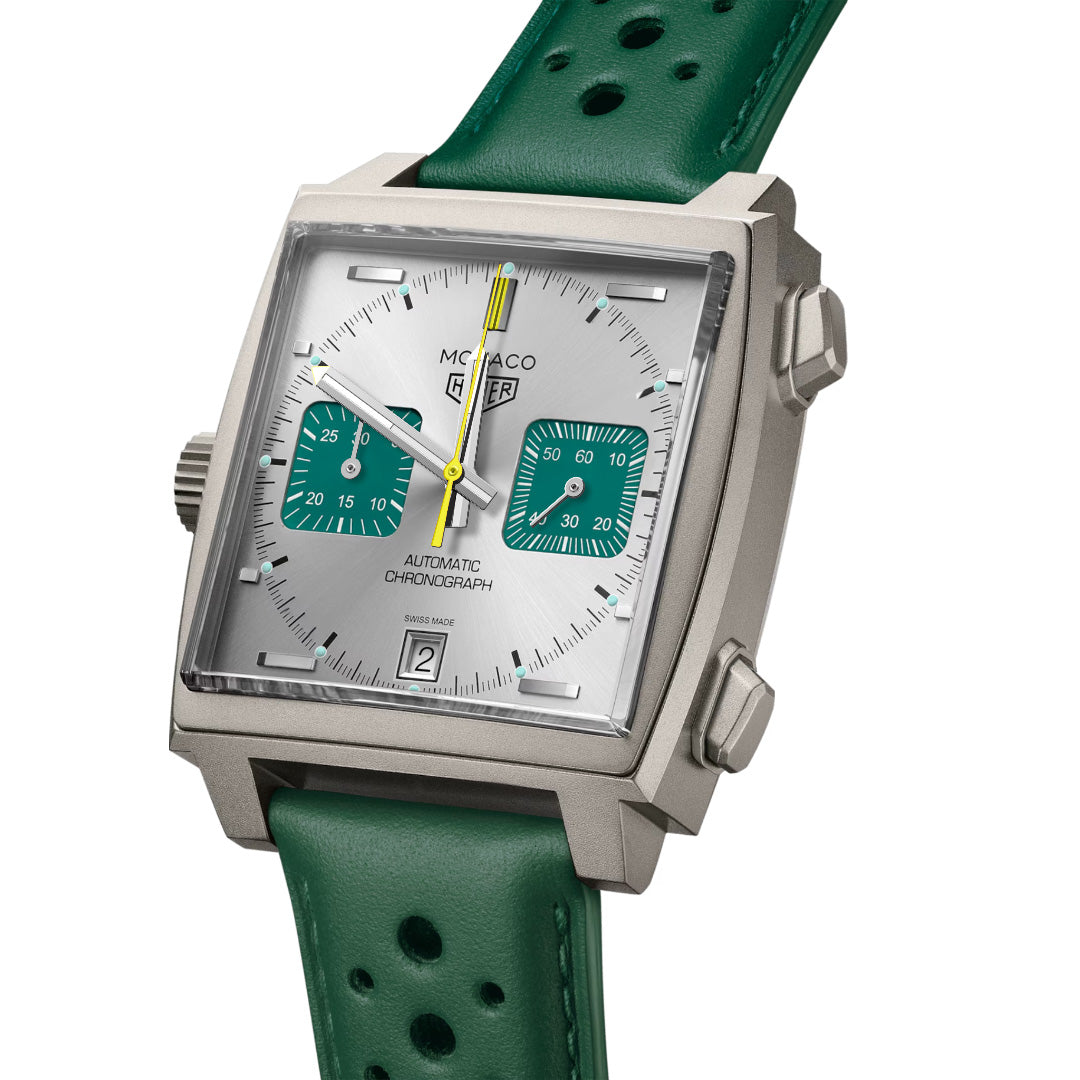 Watch in titanium Monaco Chronograph Racing Green Tag heuer