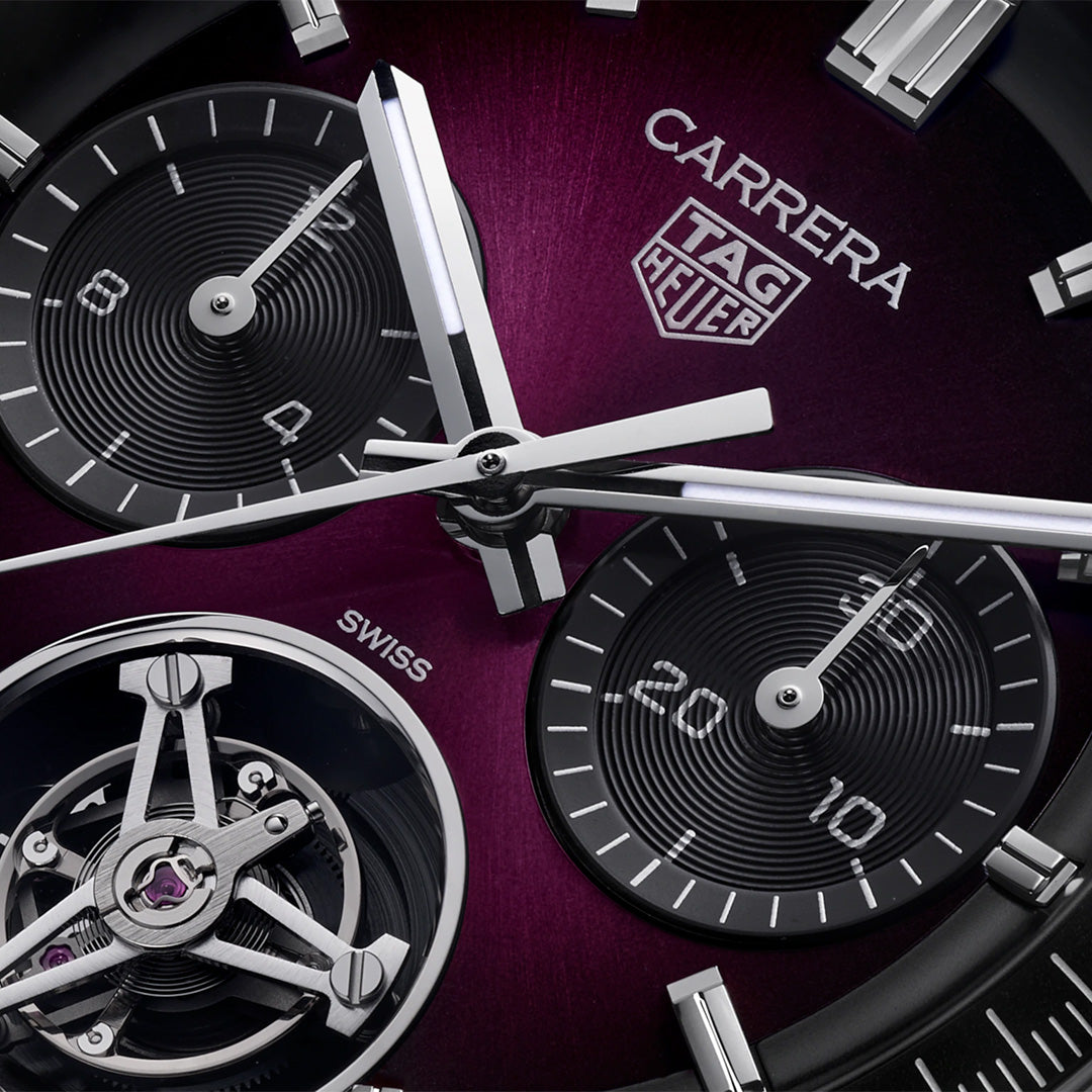 Orologio in acciaio Carrera Chronograph Tourbillon Tag heuer