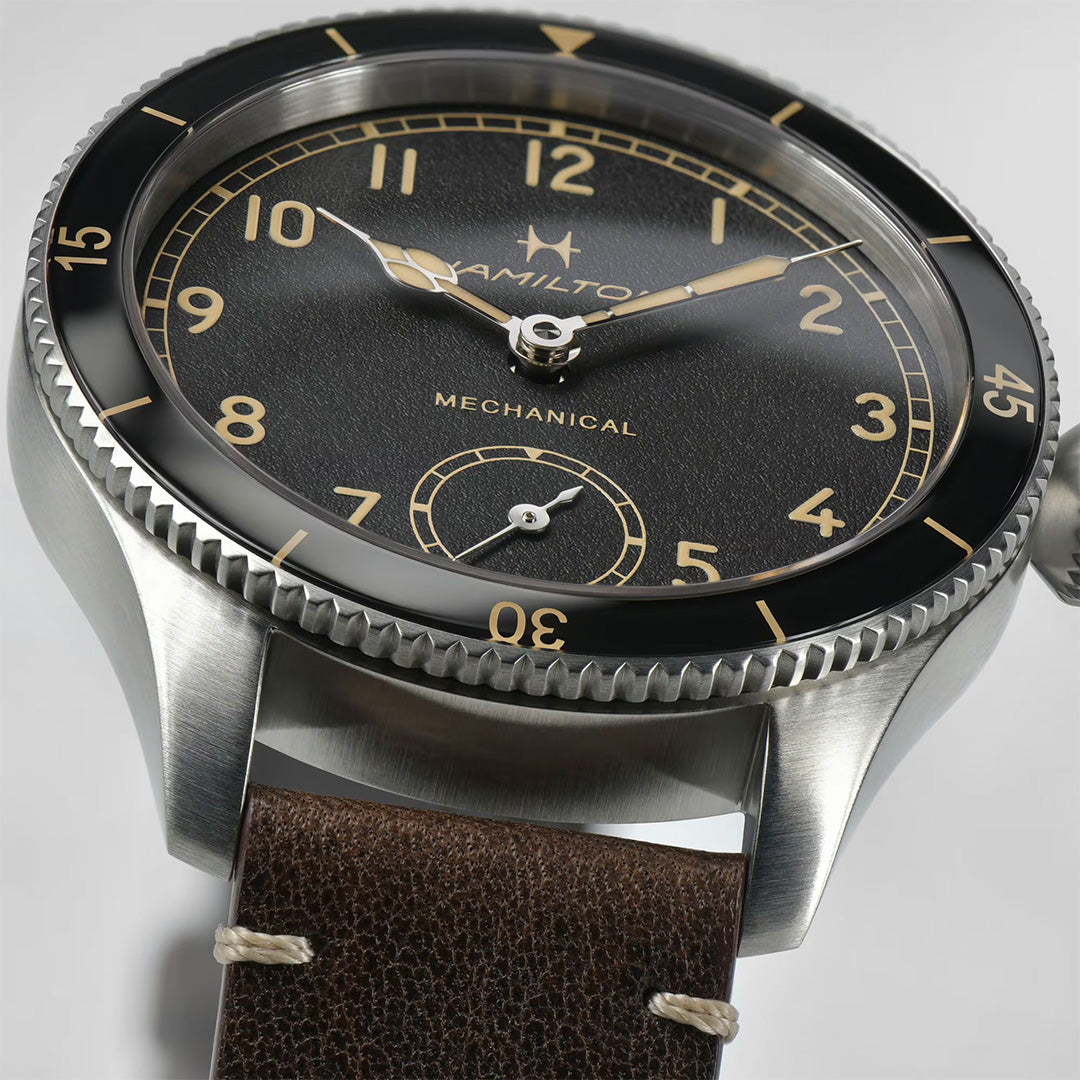 Orologio in acciaio Khaki Aviation Pilot Pioneer Mechanical Hamilton