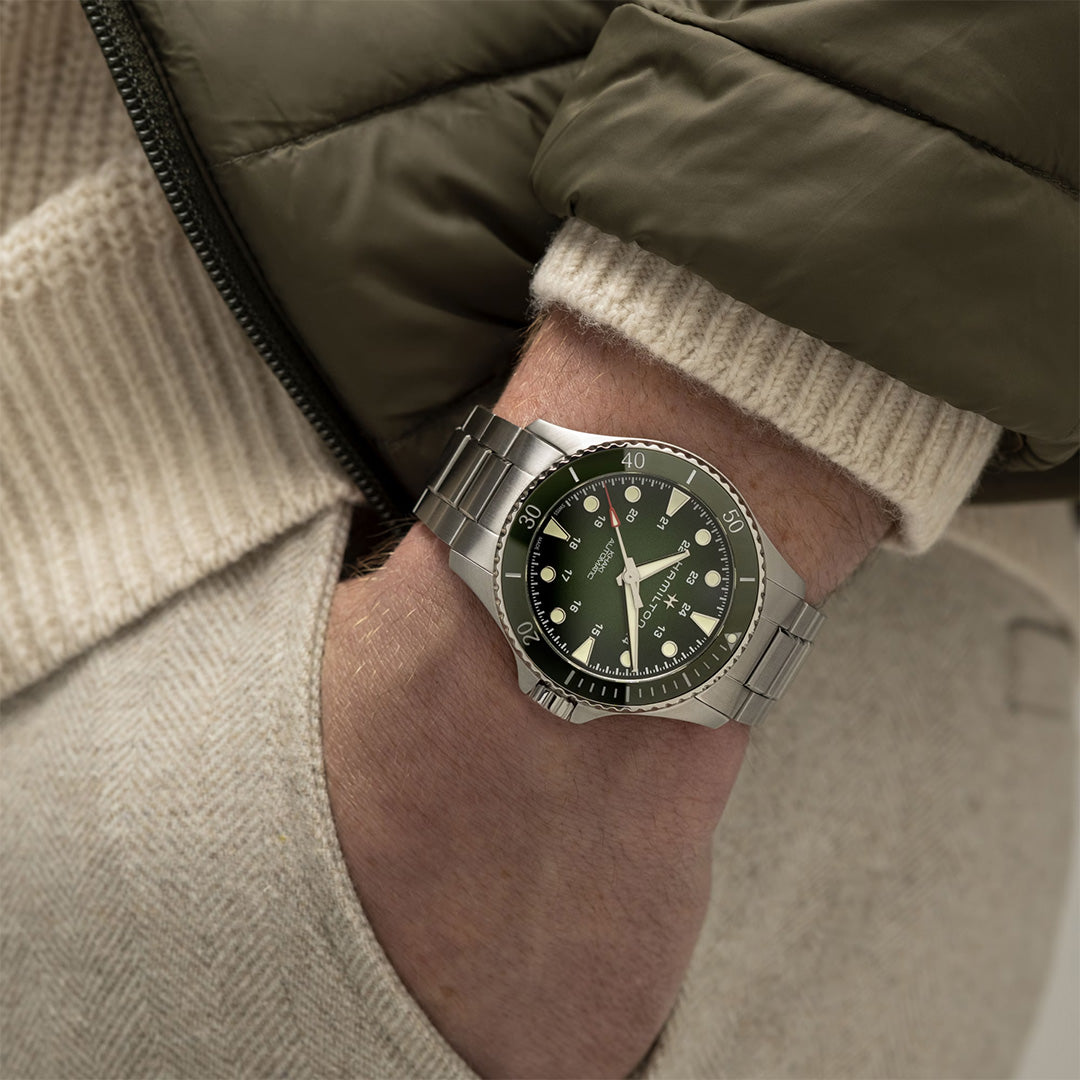 Orologio in acciaio Khaki Navy Scuba Auto Hamilton
