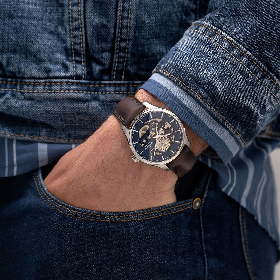 Orologio in acciaio Jazzmaster Skeleton Auto Hamilton