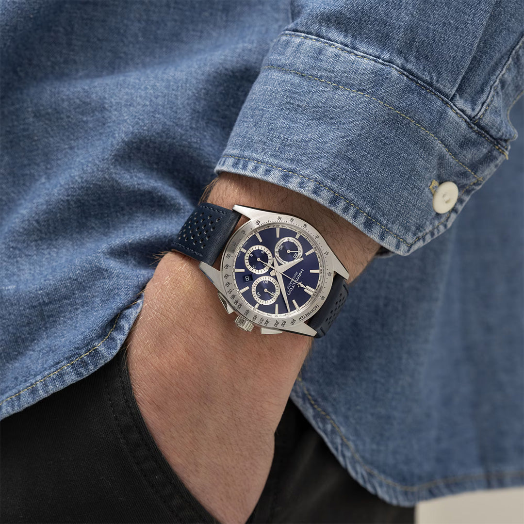 Orologio in acciaio Jazzmaster Performer Auto Chrono Hamilton