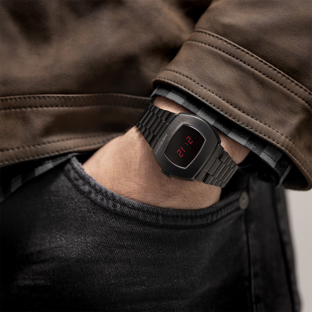 Orologio in pvd American Classic PSR Digital Quartz Hamilton