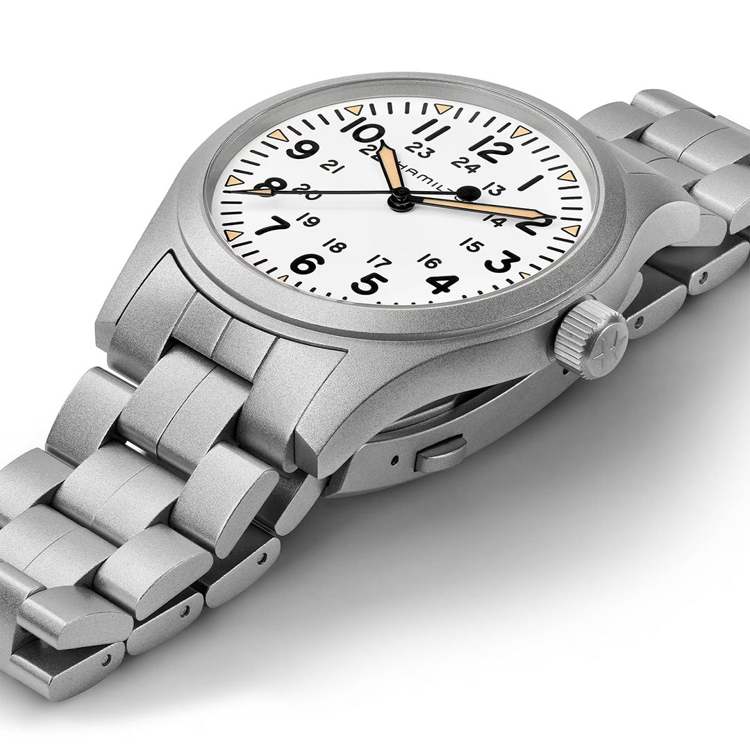 Watch in steel Khaki Field Mechanical Hamilton