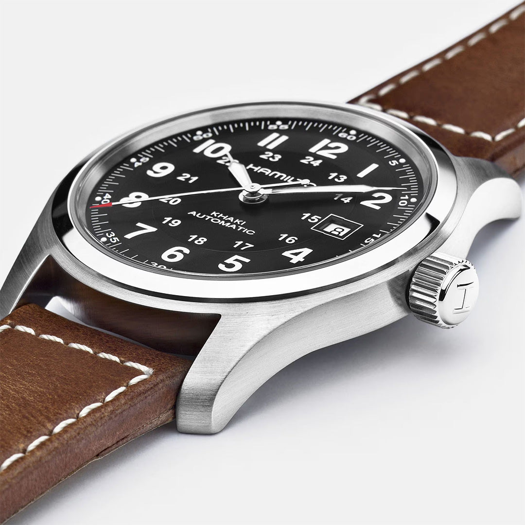 Watch in steel Khaki Field Hamilton