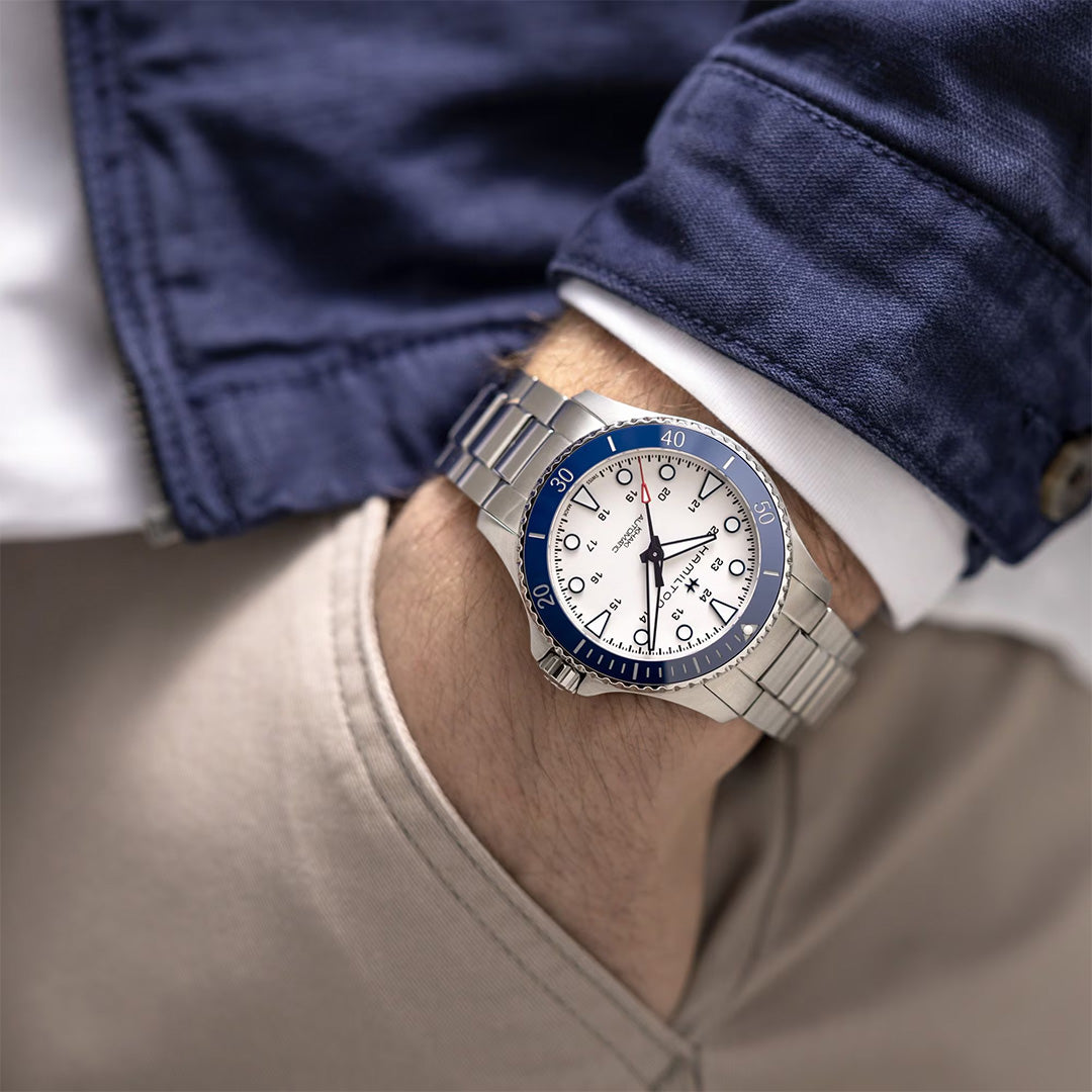 Orologio in acciaio Khaki Navy Scuba Auto Hamilton
