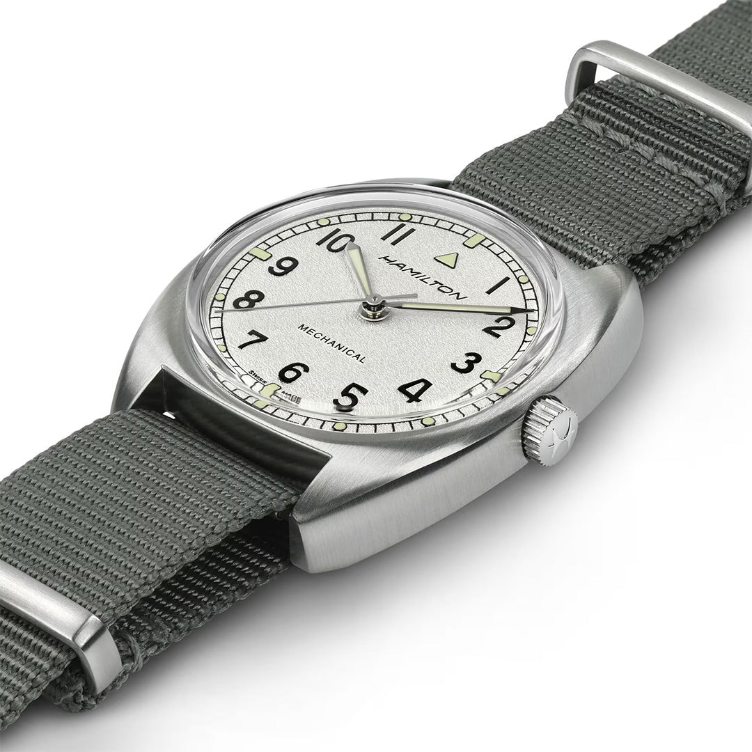 Orologio in acciaio Khaki Aviation Pilot Pioneer Mechanical Hamilton