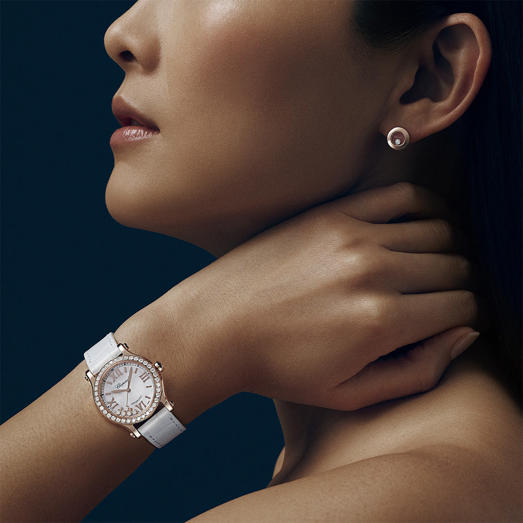 Watch in rose gold Happy Sport  Chopard