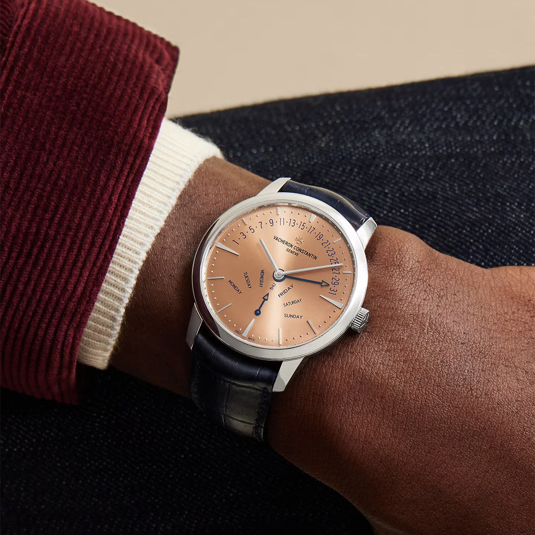 Orologio in platino Patrimony Biretrogrado Giorno e Data Vacheron constantin