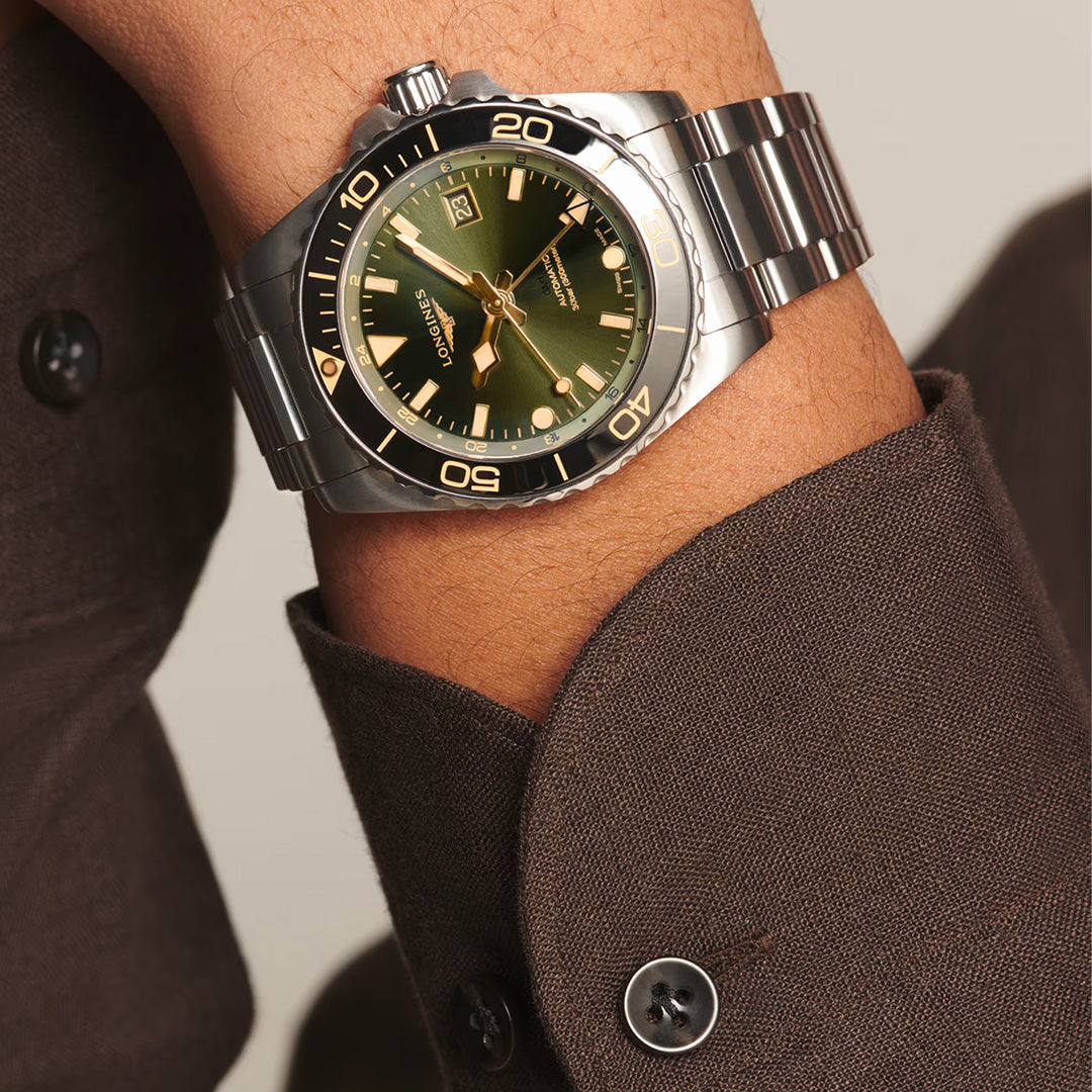 Orologio in acciaio HydroConquest GMT Longines