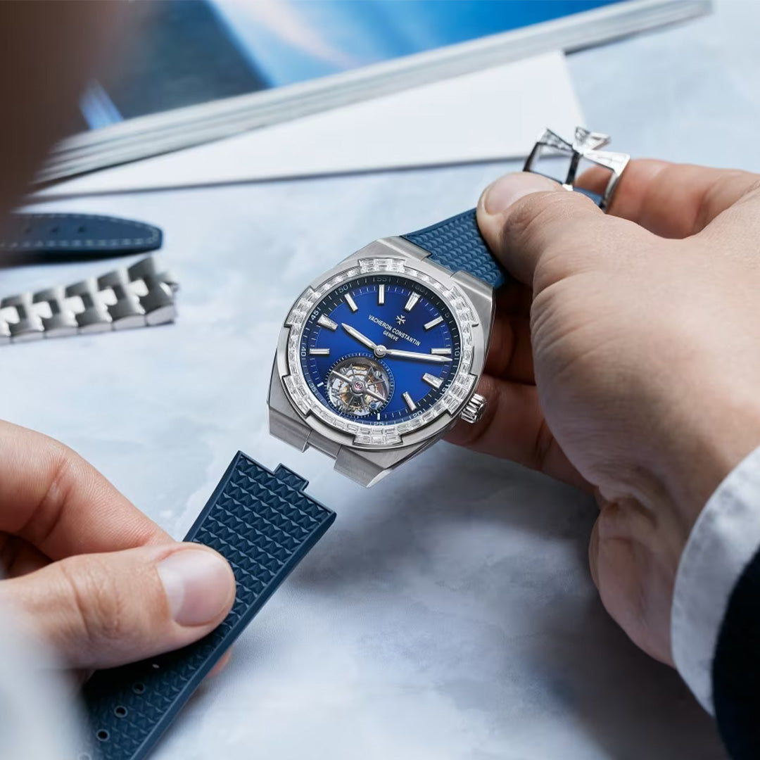 Orologio in oro bianco Overseas Tourbillon Alta Gioielleria Vacheron constantin