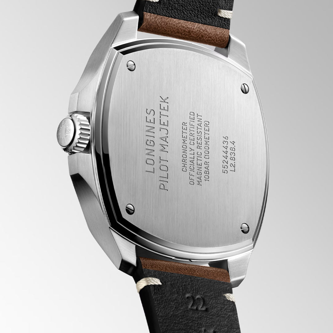 Orologio in acciaio Pilot Majetek Longines
