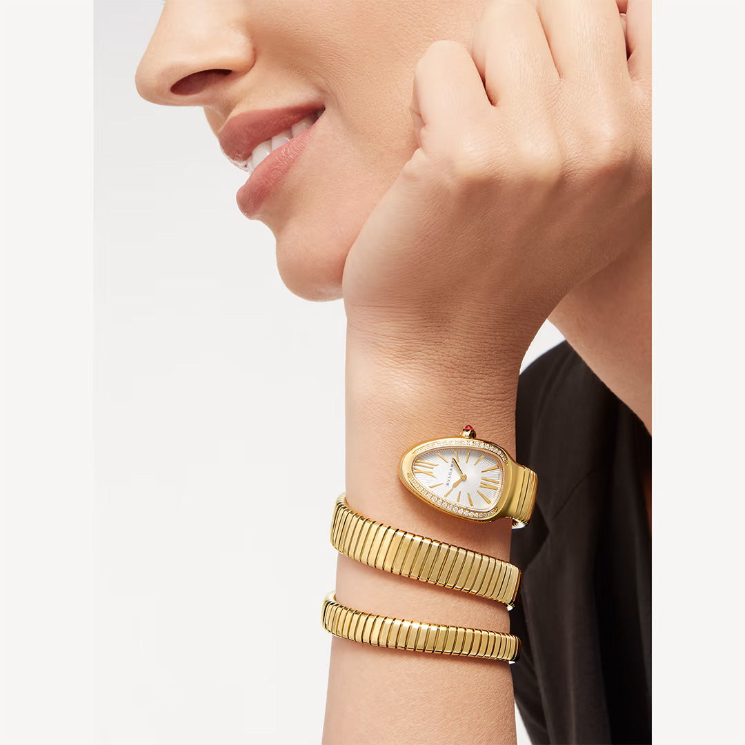 Orologio in oro giallo Serpenti Tubogas Bulgari