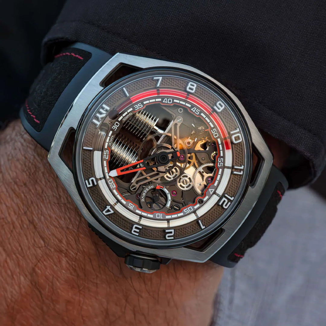 Orologio in titanio Hastroid Silver Red Hyt