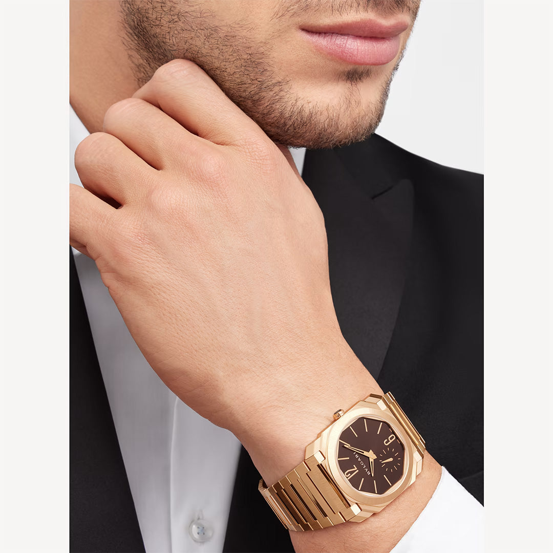 Orologio in oro rosa Octo Finissimo Bulgari