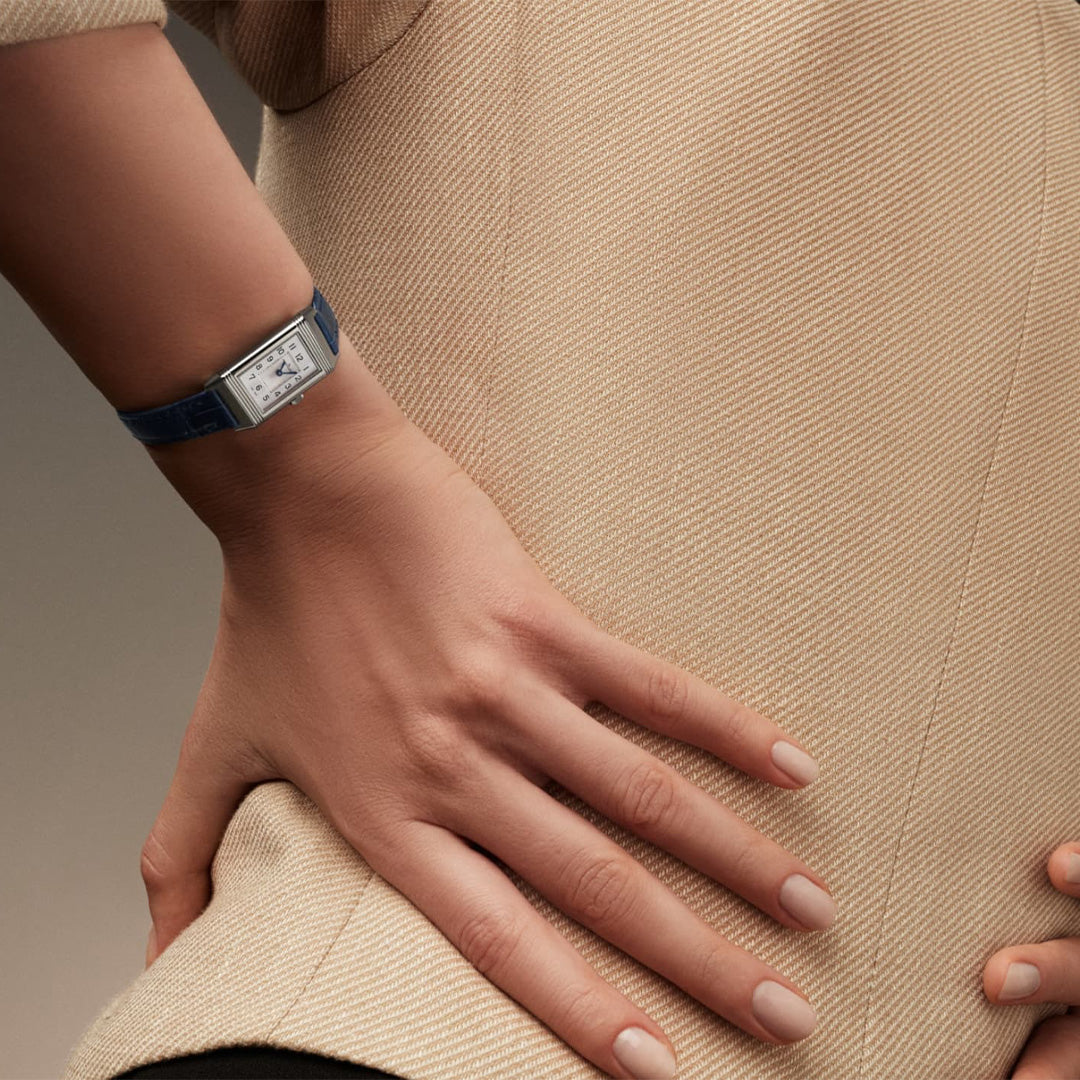 Watch in steel Reverso Classic Monoface Origin Jaeger-lecoultre