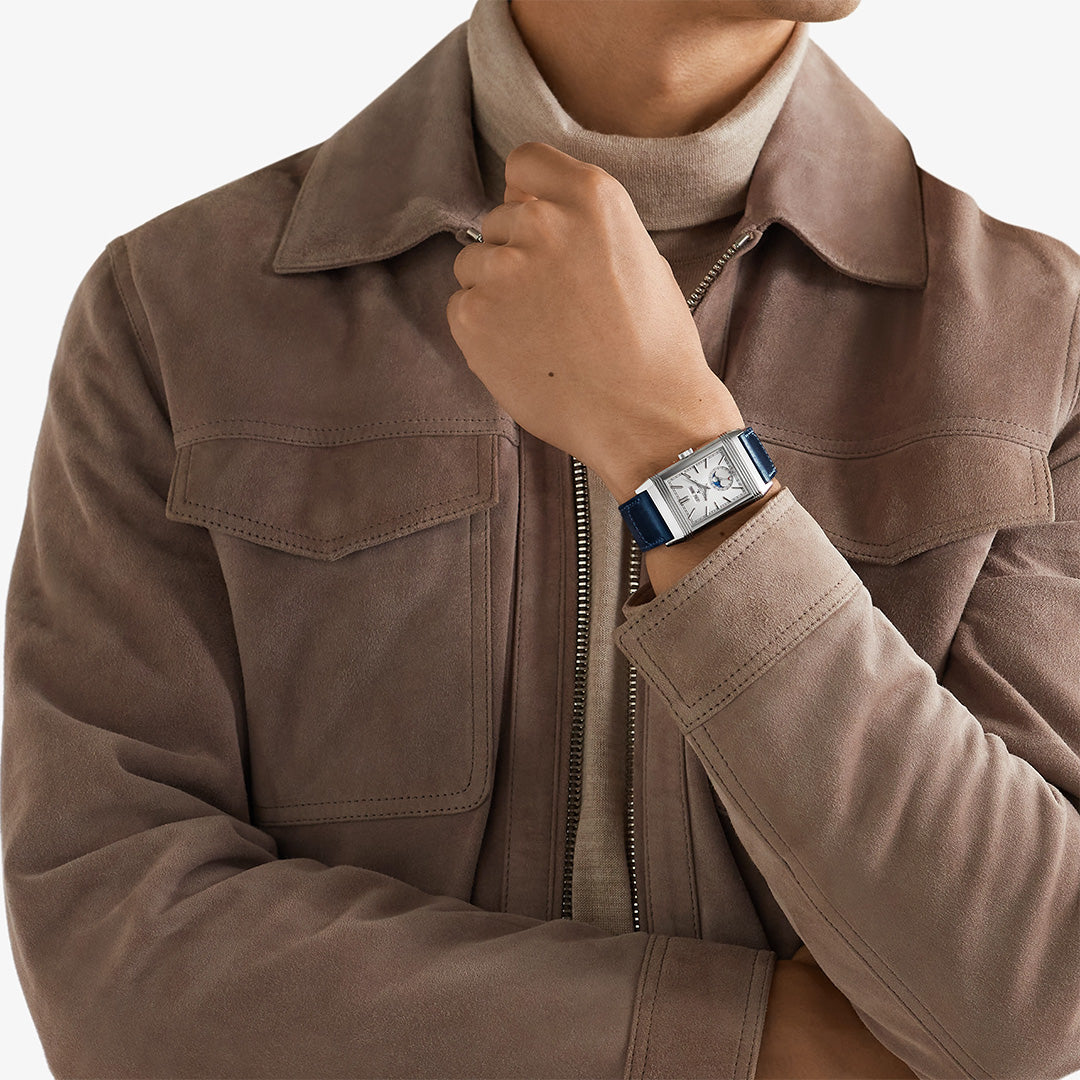 Watch in steel Reverso Tribute Duoface Calendar Jaeger-lecoultre