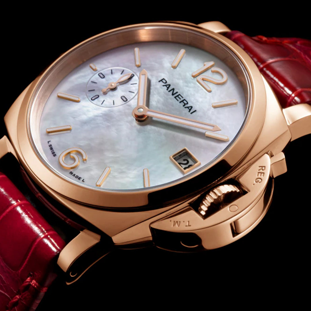 Watch in rose gold Luminor Due Goldtech™ Madreperla Panerai