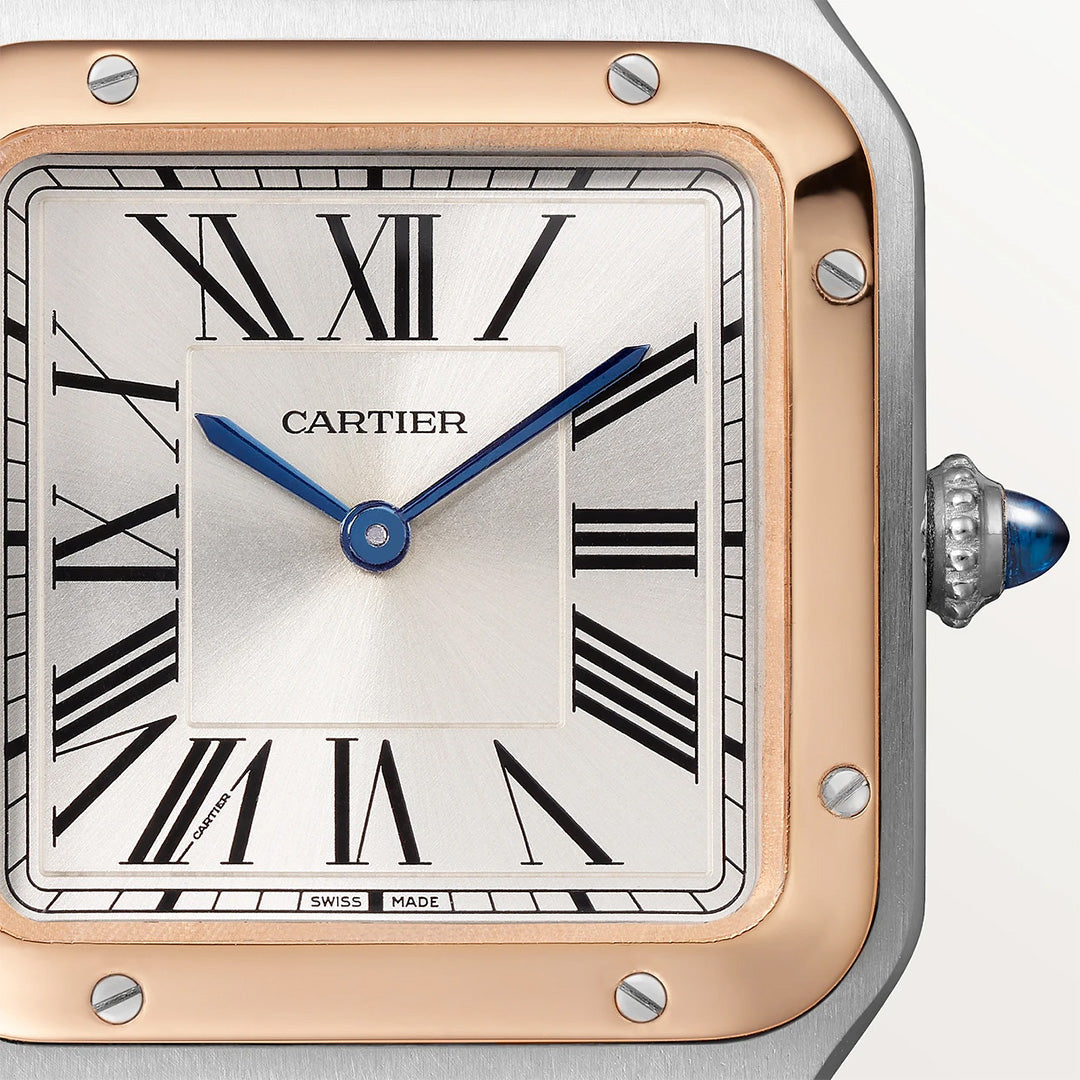 Watch in steel Santos-Dumont Cartier
