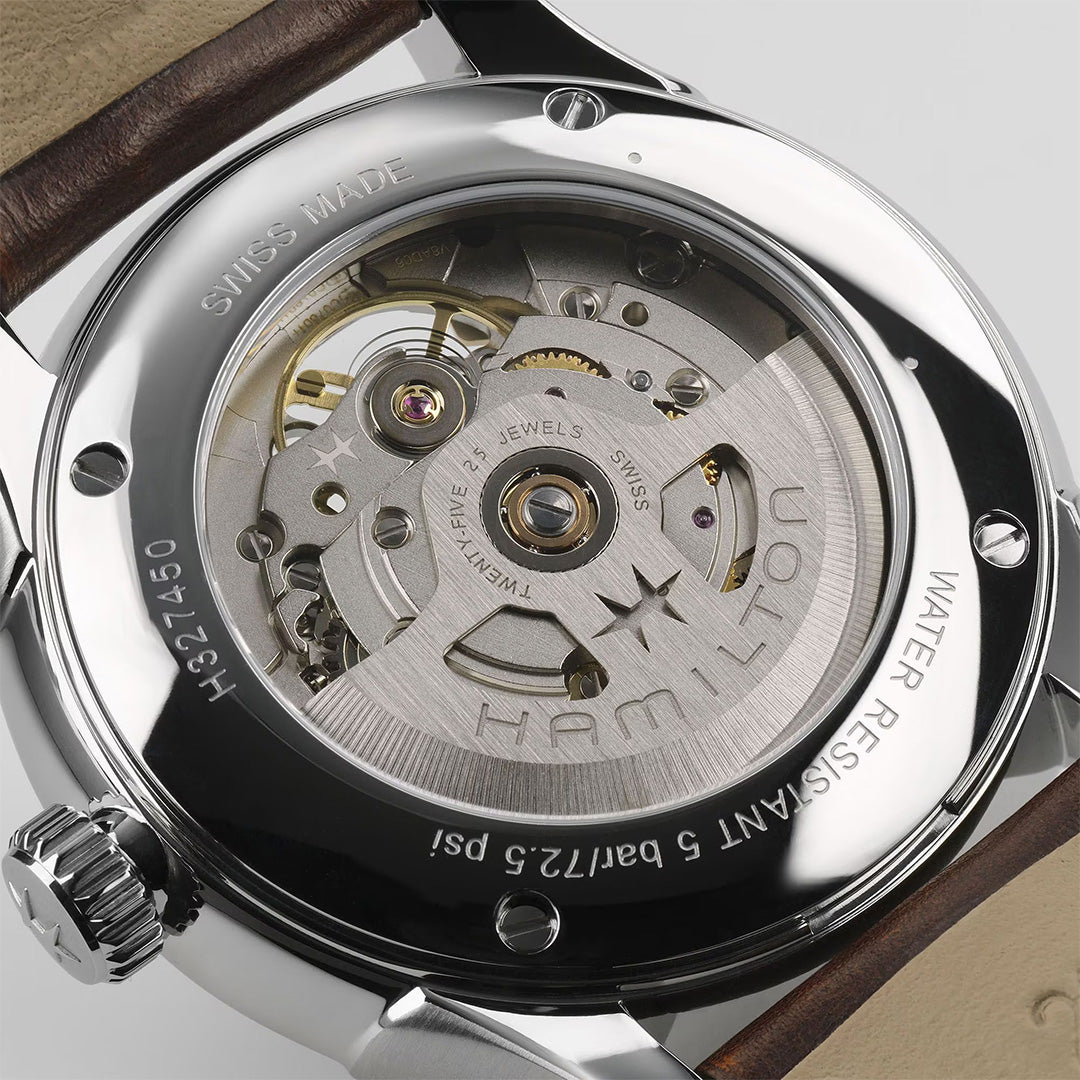 Watch in steel Jazzmaster Open Heart Auto Hamilton