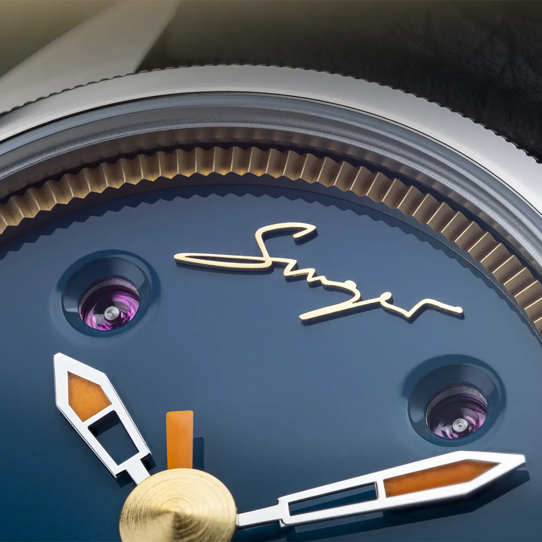 Orologio in acciaio Caballero Petrol Blue Singer