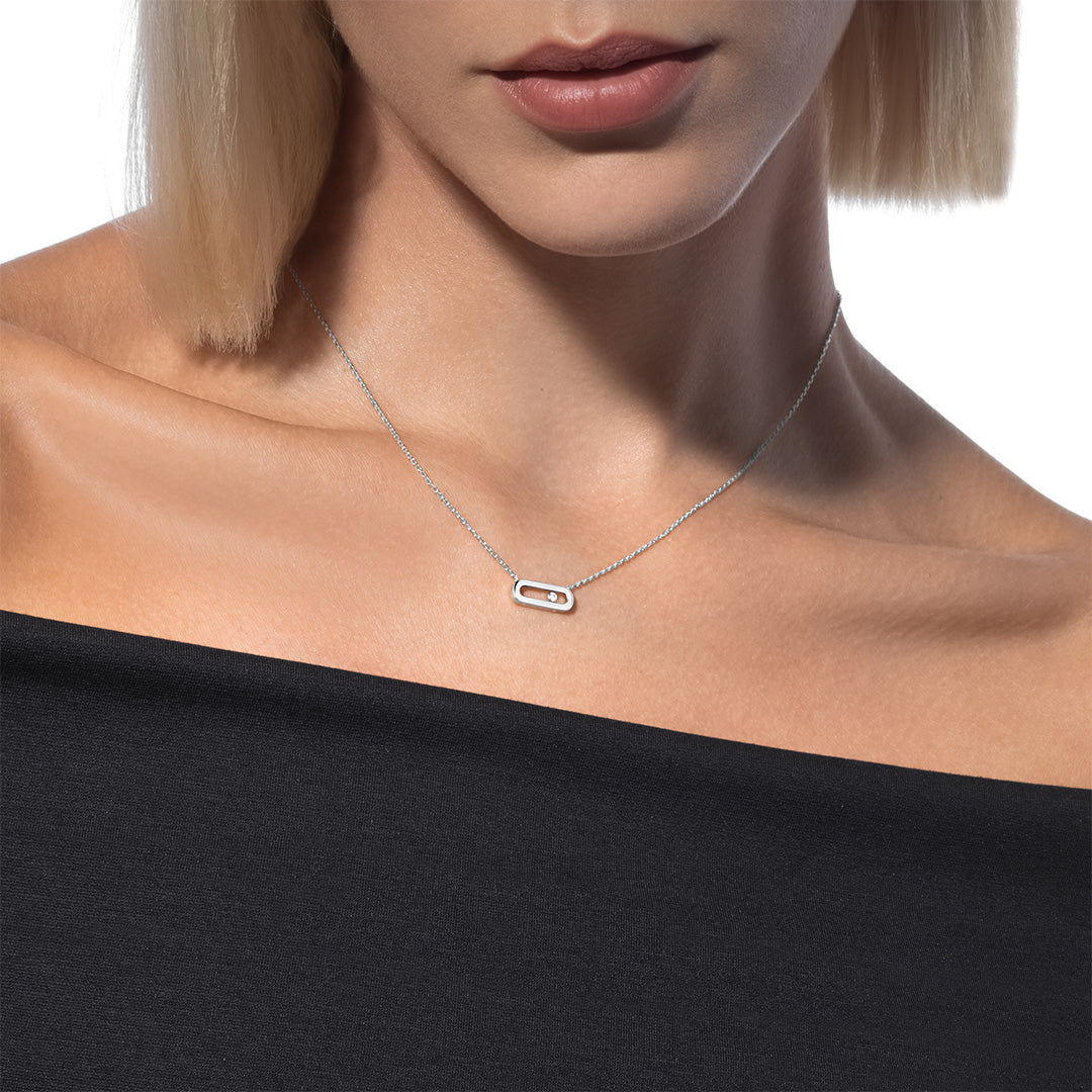 Gioiello in white gold Move Uno Necklace Messika