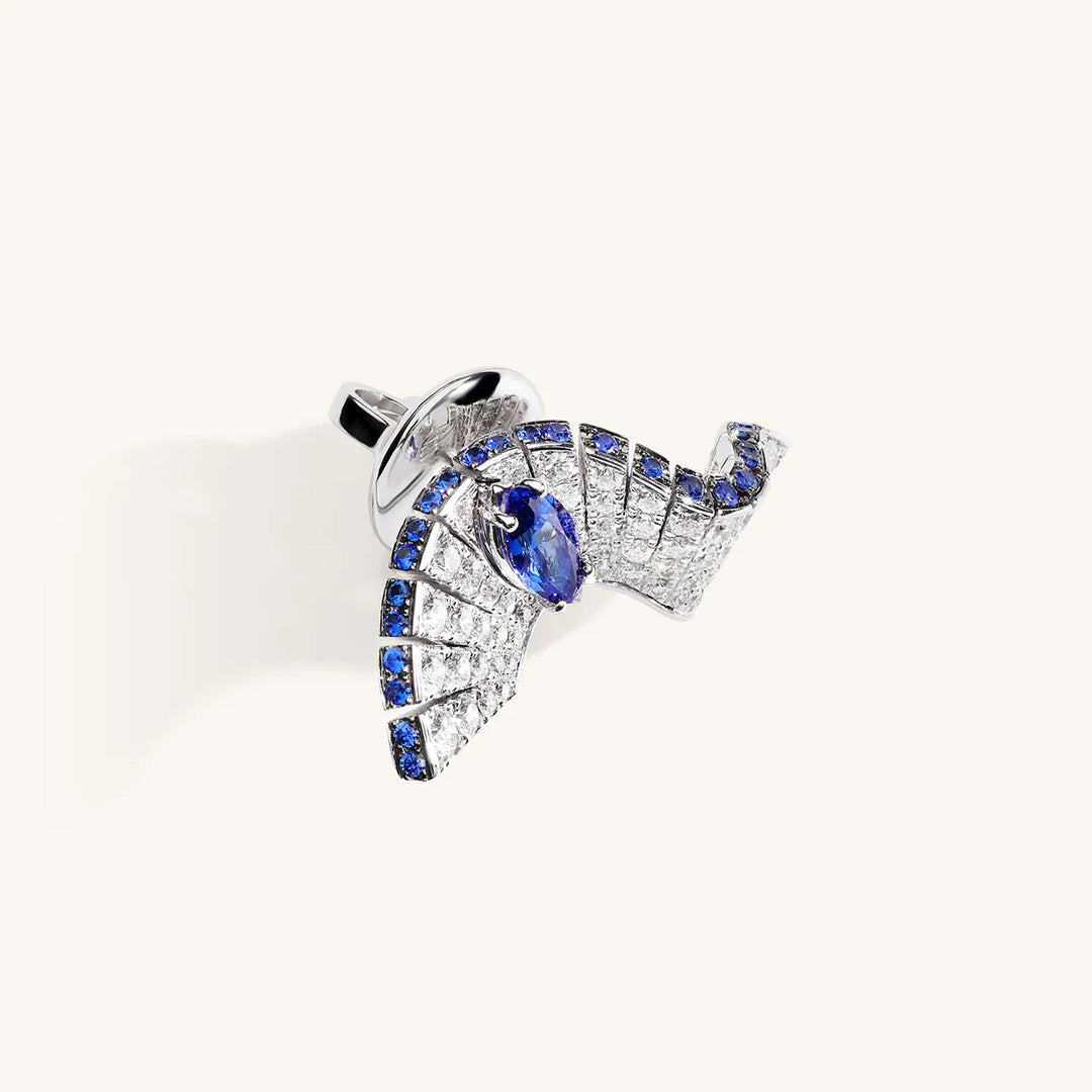 Gioiello in oro bianco Orecchini Abissi Palmiero