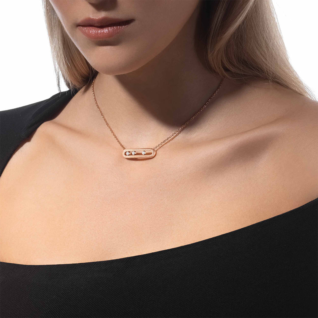 Gioiello in oro rosa Collana Move Classique Ciselé Messika
