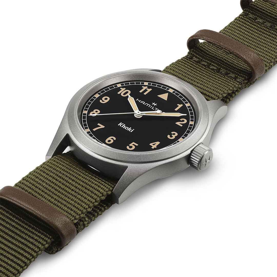 Watch in steel Khaki Field Quartz Hamilton