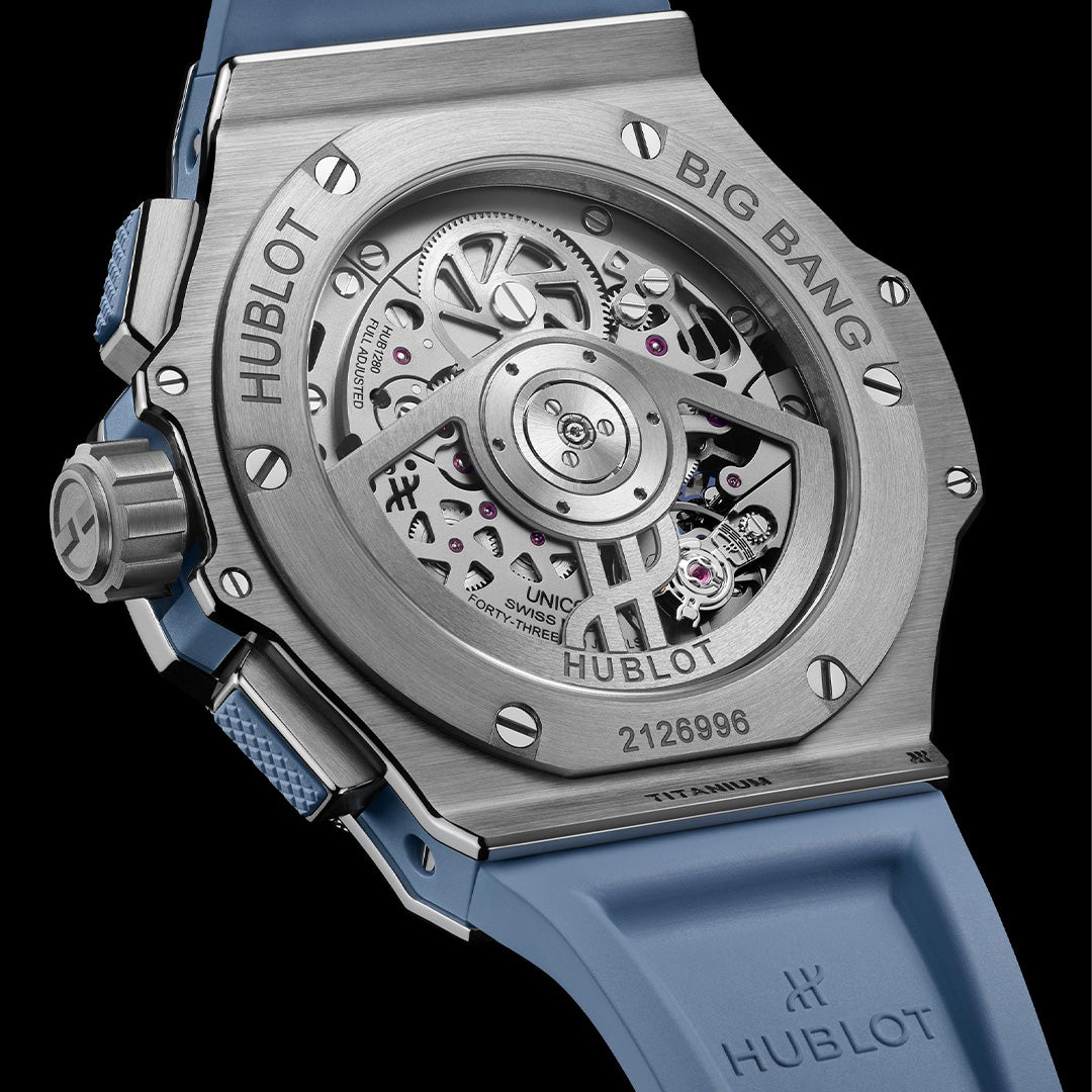 Orologio in titanio Big Bang Original Unico Titanium Coal Blue Hublot