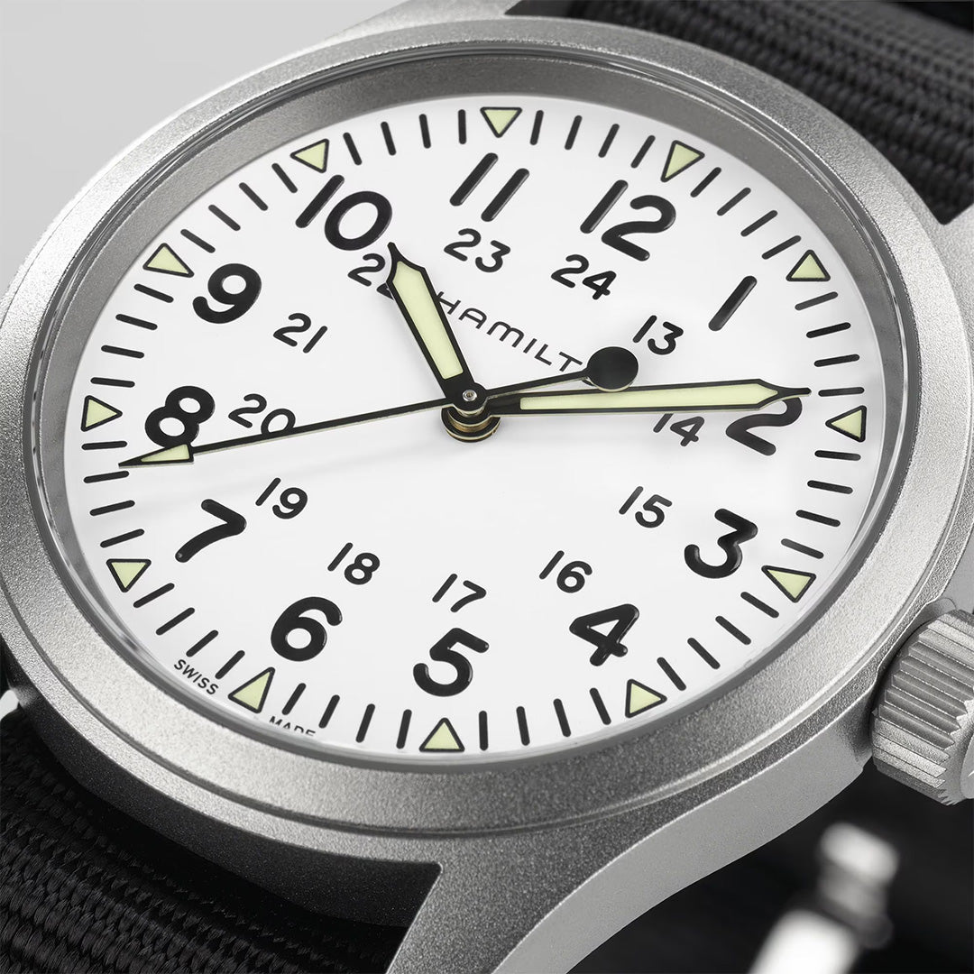 Orologio in acciaio Khaki Field Mechanical Hamilton