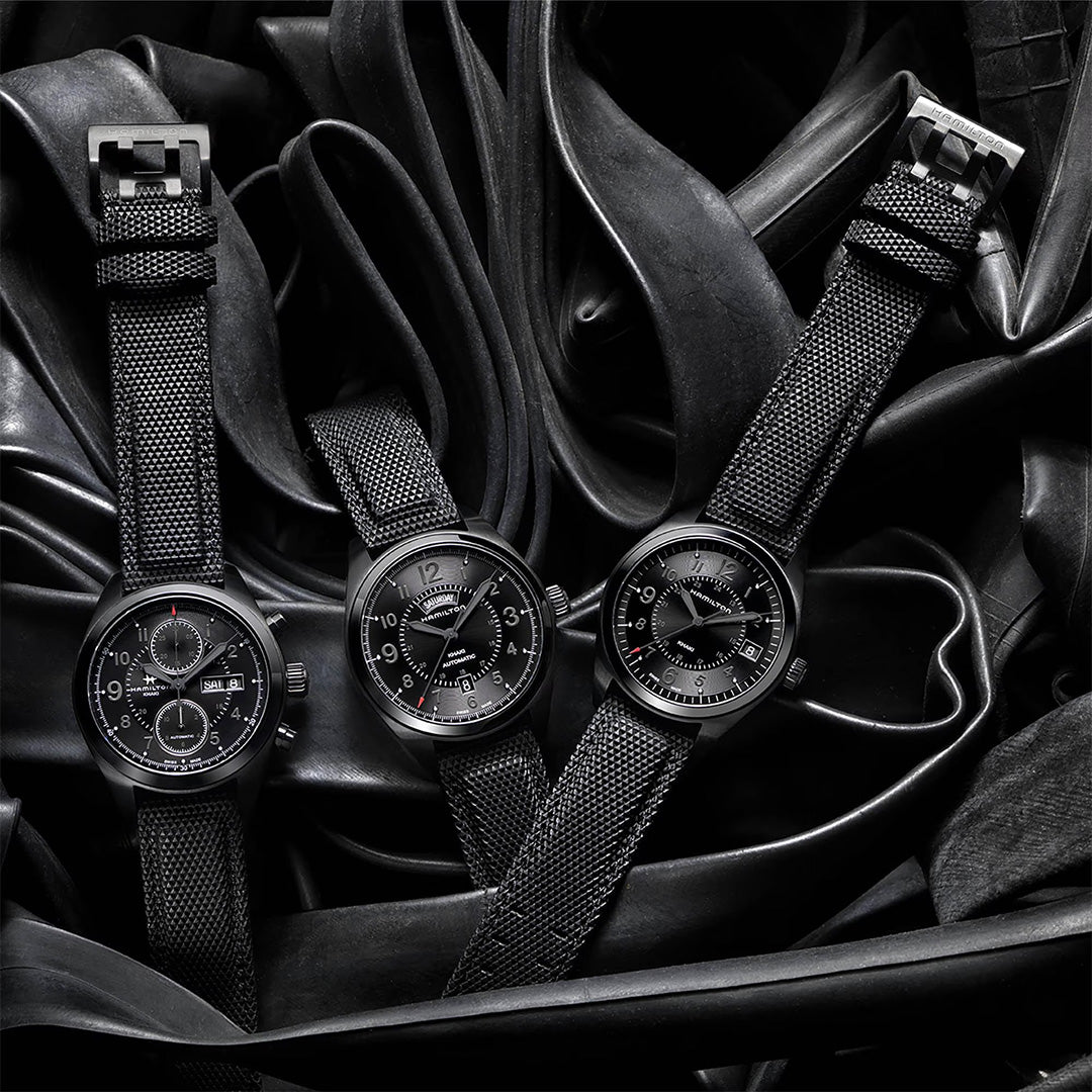 Orologio in acciaio pvd Khaki Field Auto Chrono Hamilton