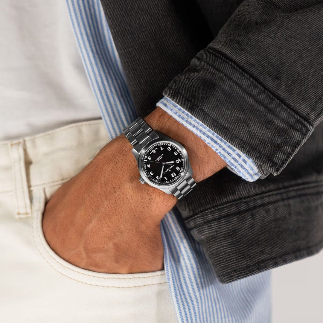 Watch in titanium Khaki Field Titanium Auto Limited Edition Engineered Garments Hamilton