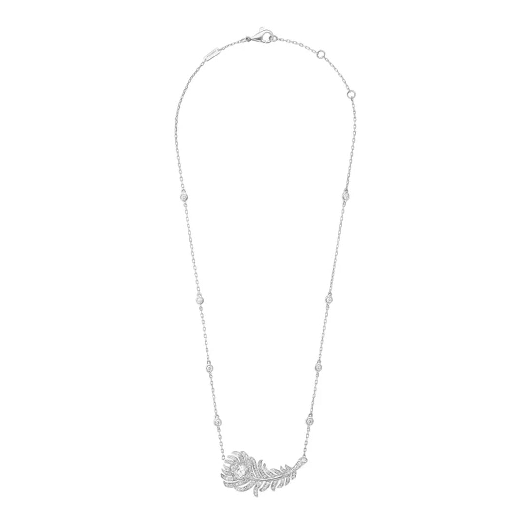 Gioiello in oro bianco Collana Plume de Paon Boucheron