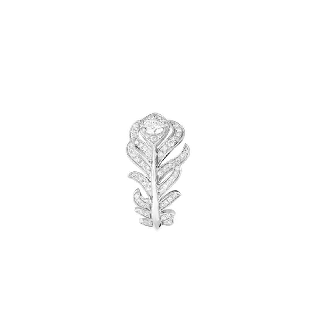 Gioiello in oro bianco Anello Plume de Paon Boucheron