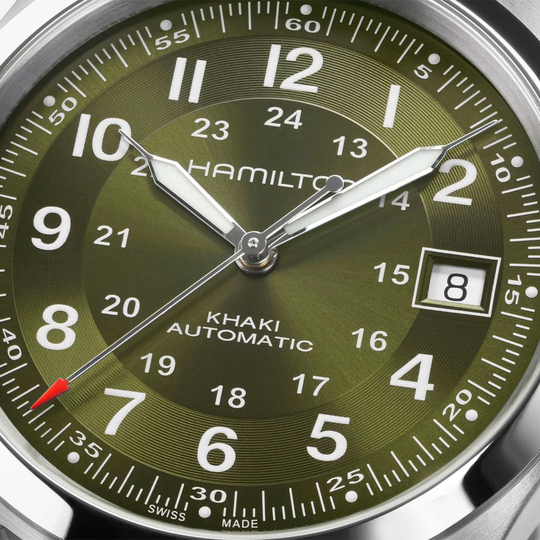 Watch in steel Khaki Field Auto Hamilton