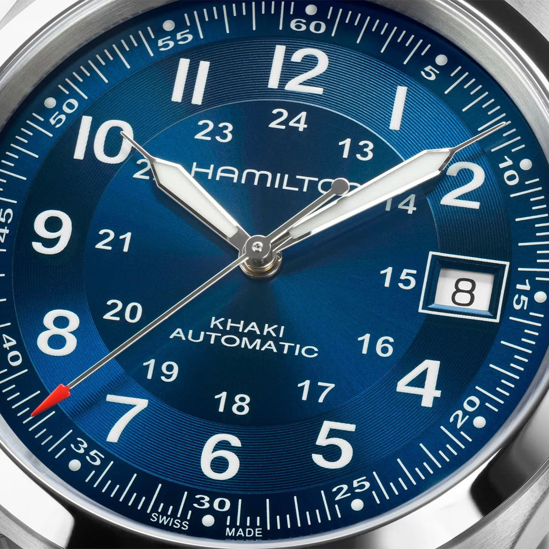 Orologio in acciaio Khaki Field Auto Hamilton