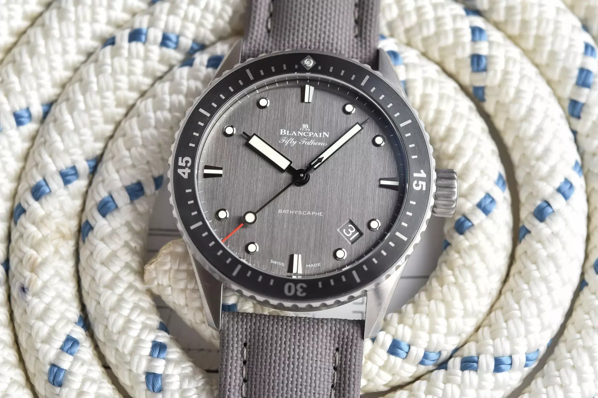Watch in titanium Fifty Fathoms Bathyscaphe Blancpain