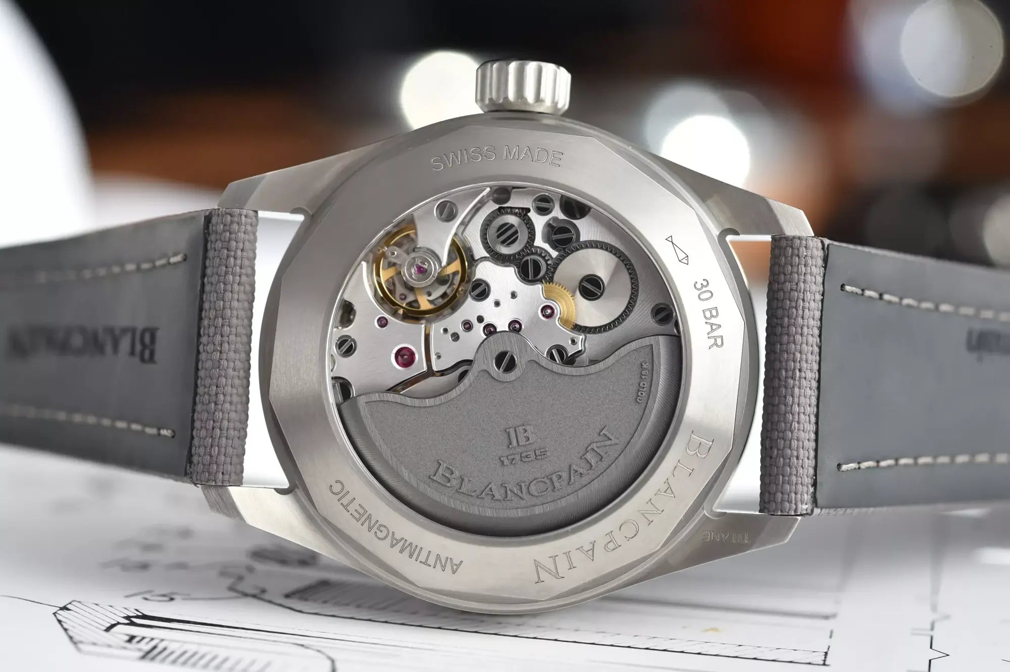 Watch in titanium Fifty Fathoms Bathyscaphe Blancpain