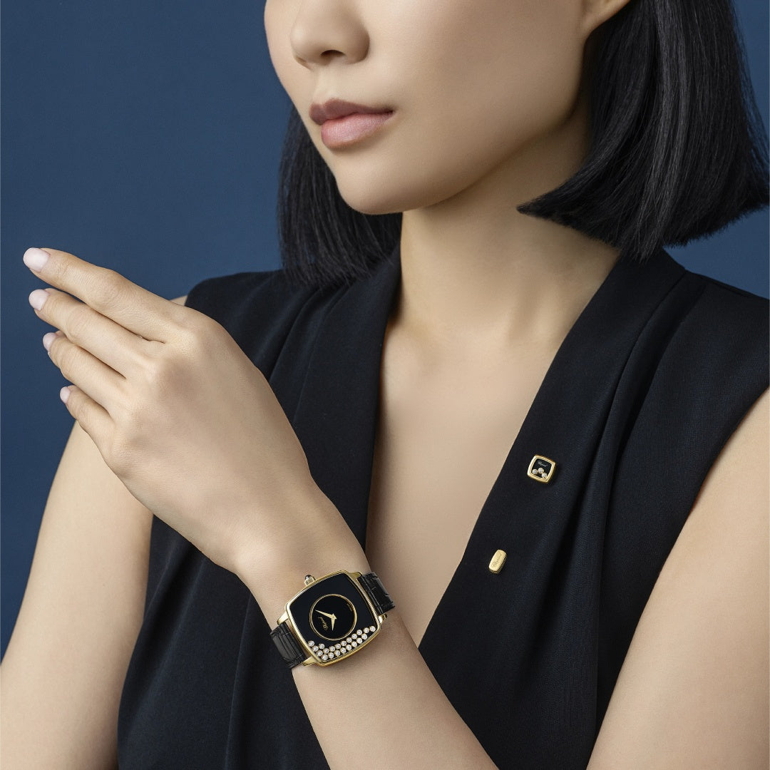 Orologio in oro giallo Happy Diamonds Heritage Chopard