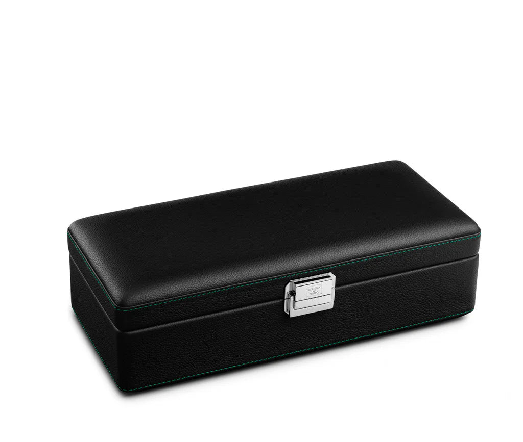 Accessorio in pelle panama Valigetta 4 Tiffany/Nero Scatola del tempo