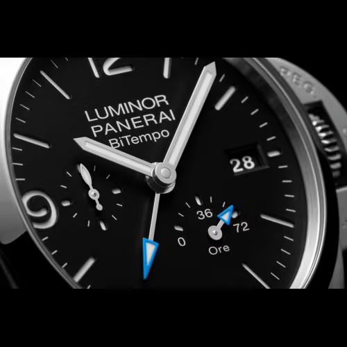Watch in steel Luminor BiTempo Panerai