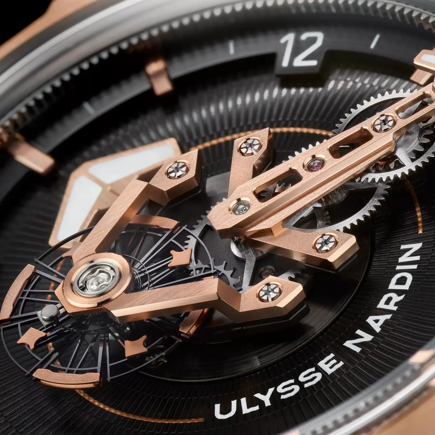 Watch in rose gold and titanium Freak ONE Ulysse nardin