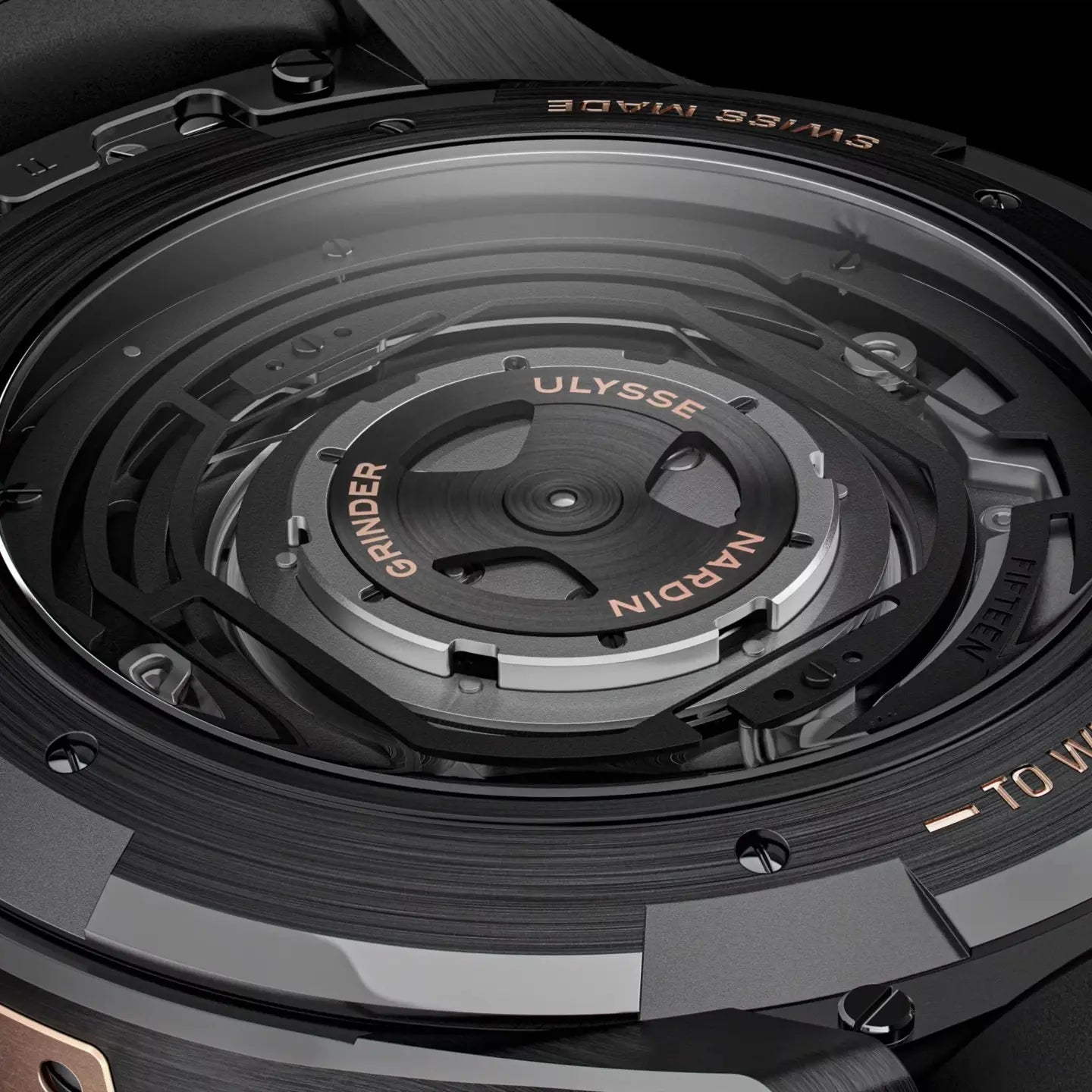 Watch in rose gold and titanium Freak ONE Ulysse nardin