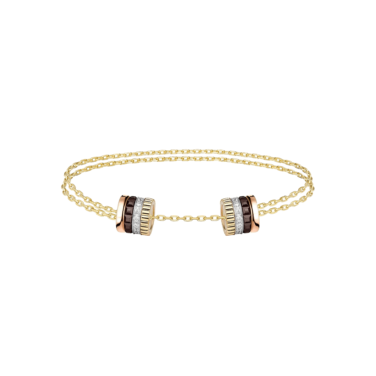 Gioiello in oro bianco e oro rosa Bracciale Quatre Classique Boucheron